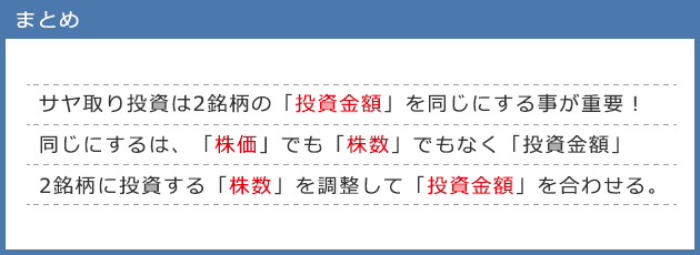 サヤ取り投資のまとめ